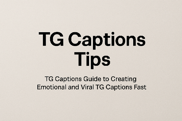 TG Captions Tips: TG Captions Guide to Creating Emotional and Viral TG Captions Fast