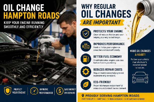 Oil Change Hampton Roads Keeps Your Engine Running Smoothly