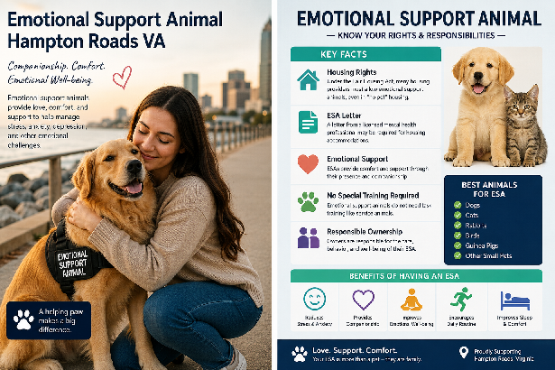 Emotional Support Animal Hampton Roads VA Complete Guide Today