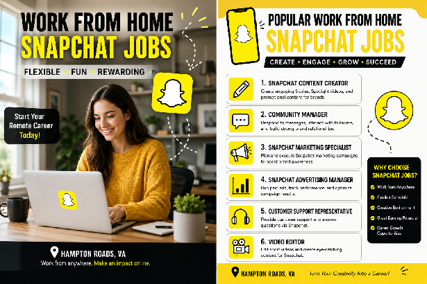 Work From Home Snapchat Jobs Guide Hampton Roads Today
